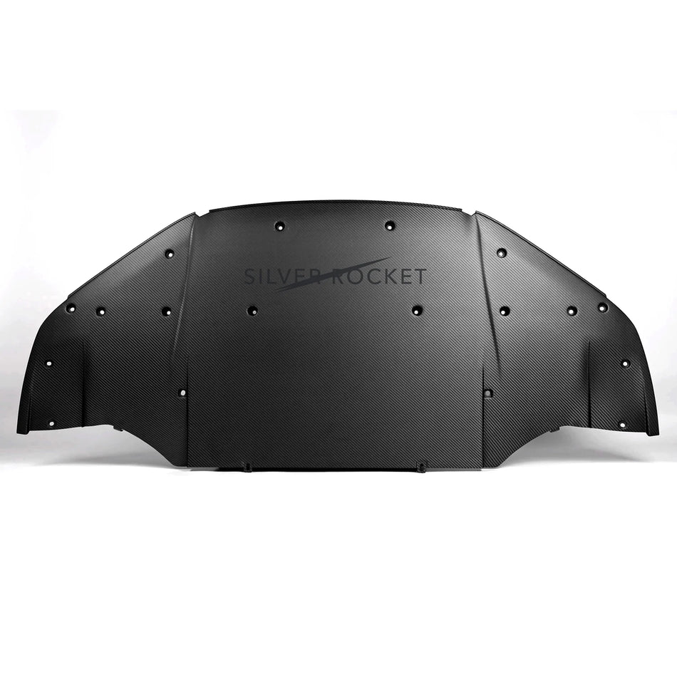 SILVER ROCKET SR ULTRA DOWNFORCE FRONT DRY CARBON FIBER AEROSHIELD [PORSCHE 718 GT4 RS]