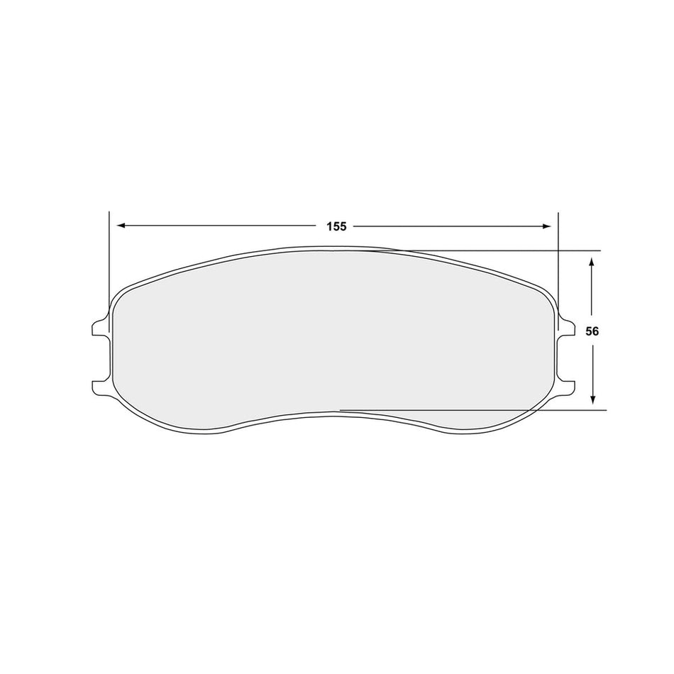 Performance Friction 7968.11.26.44 Racing Pad - 11 Compound / 991 Cup, GT4 Clubsport (Rear)