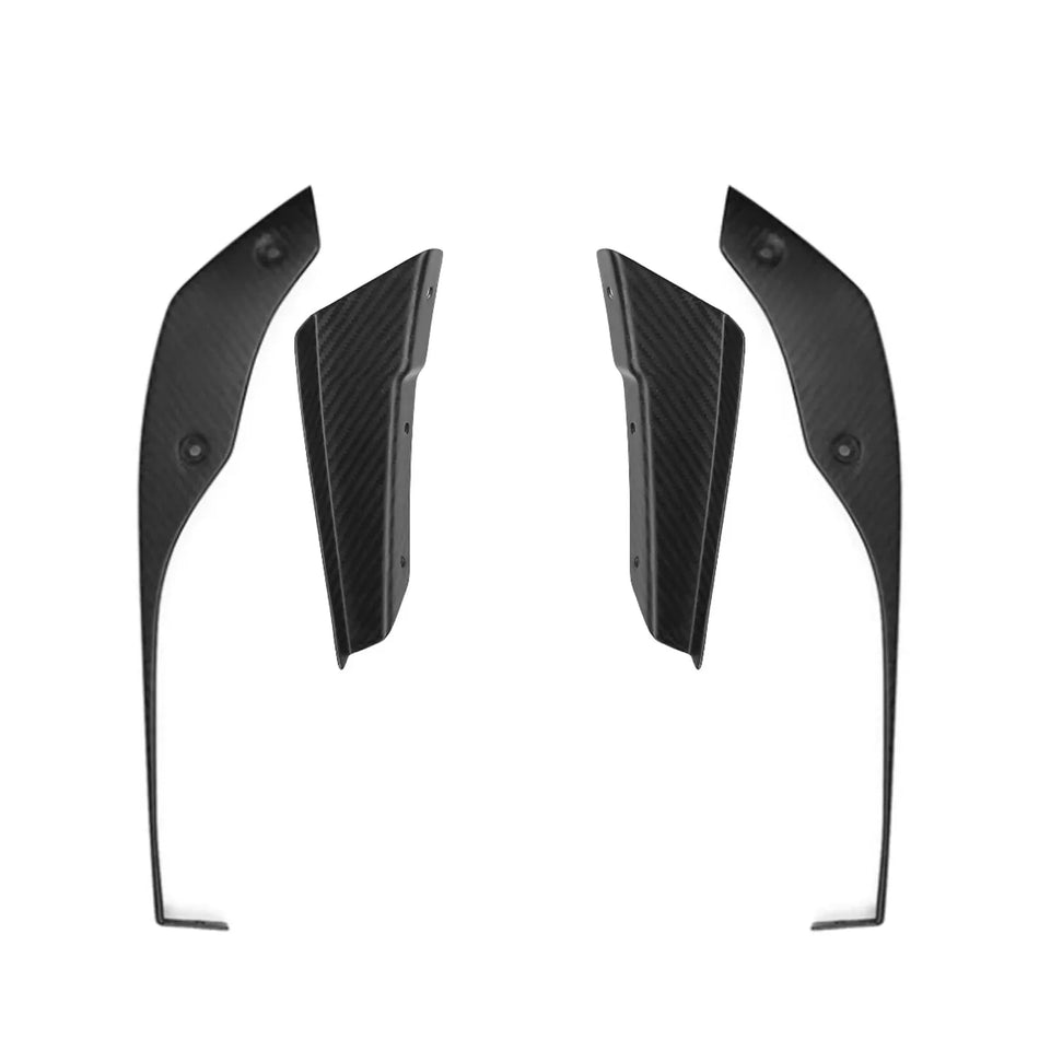 SILVER ROCKET SR DRY CARBON FIBER CLUBSPORT DIVE PLANE & LOWER SIDE SPOILER PACK [PORSCHE 718 Cayman GT4 RS Clubsport]
